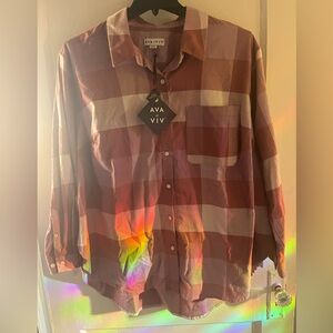 Ava & Viv lightweight Flannel 1X